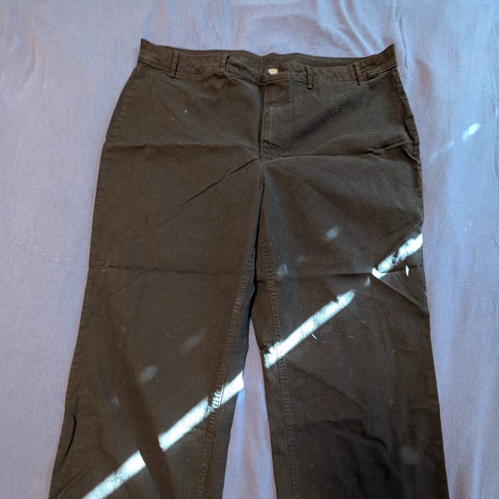Old Navy Black Ankle Pants | Stretch Cotton Casual Work Pants | Size 18